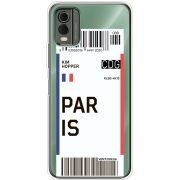 Прозрачный чехол BoxFace Nokia C32 Ticket Paris