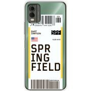 Прозрачный чехол BoxFace Nokia C32 Ticket Springfield