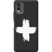 Черный чехол BoxFace Nokia C32 Білий хрест ЗСУ