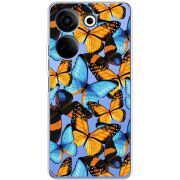 Прозрачный чехол BoxFace Tecno Camon 20 Pro 4G Butterfly Morpho
