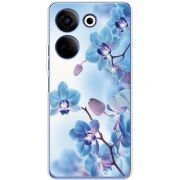 Чехол со стразами BoxFace Tecno Camon 20 Pro 4G Orchids