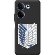 Черный чехол BoxFace Tecno Camon 20 Pro 4G Атака Титанов Крылья Свободы