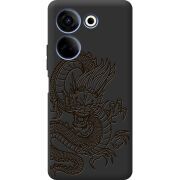 Черный чехол BoxFace Tecno Camon 20 Pro 4G Chinese Dragon