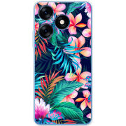 Чехол BoxFace Tecno Spark 10C flowers in the tropics