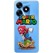Прозрачный чехол BoxFace Tecno Spark 10C Super Mario