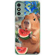 Чехол BoxFace ZTE Blade A53 Капібара з кавуном