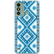 Чехол BoxFace ZTE Blade A53 Блакитний Орнамент