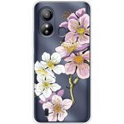 Прозрачный чехол BoxFace ZTE Blade L220 Cherry Blossom