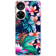 Чехол BoxFace ZTE Blade V40s flowers in the tropics