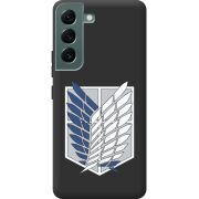 Черный чехол BoxFace Samsung Galaxy S22 (S901) Атака Титанов Крылья Свободы