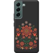 Черный чехол BoxFace Samsung Galaxy S22 (S901) Ukrainian Ornament