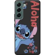 Черный чехол BoxFace Samsung Galaxy S22 (S901) Гавайський гість Stich