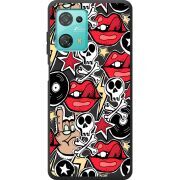 Черный чехол BoxFace Blackview Oscal C30 Pro Rock Graffiti