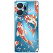 Прозрачный чехол BoxFace Honor X7a Japanese Koi Fish