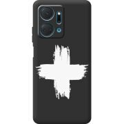 Черный чехол BoxFace Honor X7a Білий хрест ЗСУ