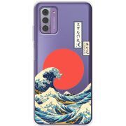 Прозрачный чехол BoxFace Nokia G42 Большая волна в Канагаве