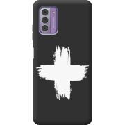 Черный чехол BoxFace Nokia G42 Білий хрест ЗСУ