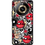 Черный чехол BoxFace Realme 11 Pro / 11 Pro Plus Rock Graffiti