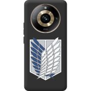 Черный чехол BoxFace Realme 11 Pro / 11 Pro Plus Атака Титанов Крылья Свободы