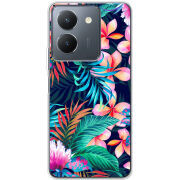 Чехол BoxFace Vivo Y36 flowers in the tropics