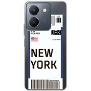 Прозрачный чехол BoxFace Vivo Y36 Ticket New York