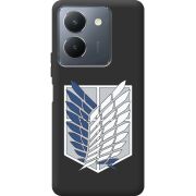 Черный чехол BoxFace Vivo Y36 Атака Титанов Крылья Свободы
