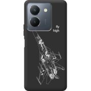 Черный чехол BoxFace Vivo Y36 Військовий літак