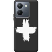 Черный чехол BoxFace Vivo Y36 Білий хрест ЗСУ