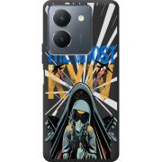 Черный чехол BoxFace Vivo Y36 Привид Києва в дії