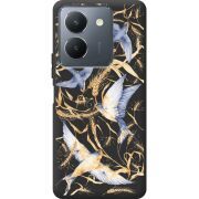 Черный чехол BoxFace Vivo Y36 Ластівки