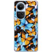 Прозрачный чехол BoxFace OPPO Reno 10 Butterfly Morpho