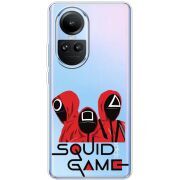 Прозрачный чехол BoxFace OPPO Reno 10 siquid game люди в красном