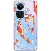 Прозрачный чехол BoxFace OPPO Reno 10 Japanese Koi Fish