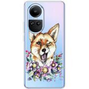 Прозрачный чехол BoxFace OPPO Reno 10 Winking Fox