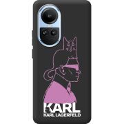 Черный чехол BoxFace OPPO Reno 10 Pink Karl