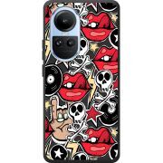 Черный чехол BoxFace OPPO Reno 10 Rock Graffiti
