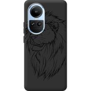 Черный чехол BoxFace OPPO Reno 10 Lion