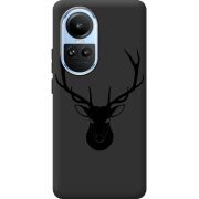 Черный чехол BoxFace OPPO Reno 10 Deer