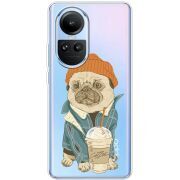 Прозрачный чехол BoxFace OPPO Reno 10 Pro Dog Coffeeman