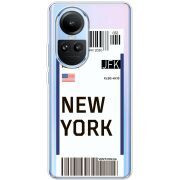 Прозрачный чехол BoxFace OPPO Reno 10 Pro Ticket New York
