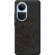 Черный чехол BoxFace OPPO Reno 10 Pro Chinese Dragon