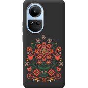 Черный чехол BoxFace OPPO Reno 10 Pro Ukrainian Ornament