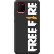 Черный чехол BoxFace Samsung N770 Galaxy Note 10 Lite Free Fire White Logo
