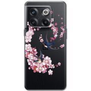 Чехол со стразами OnePlus 10T Swallows and Bloom