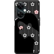 Черный чехол BoxFace OnePlus Nord CE 3 Lite Flower Hair