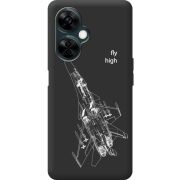 Черный чехол BoxFace OnePlus Nord CE 3 Lite Військовий літак