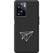 Черный чехол BoxFace OnePlus Nord N20 SE Paper Plane