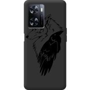 Черный чехол BoxFace OnePlus Nord N20 SE Wolf and Raven