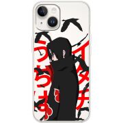Прозрачный чехол BoxFace Apple iPhone 15 Plus Учиха Итачи