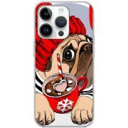 Прозрачный чехол BoxFace Apple iPhone 15 Pro Winter Puggy